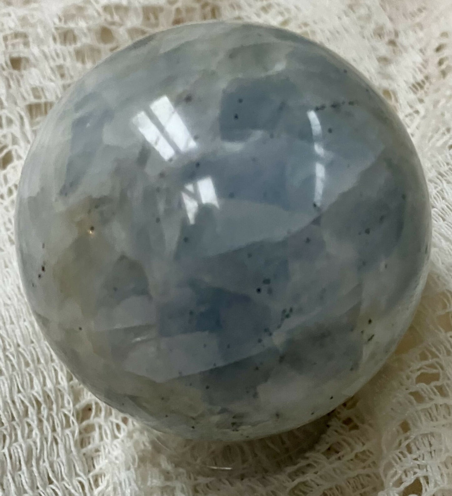 #3143 2" Blue calcite sphere 248gr