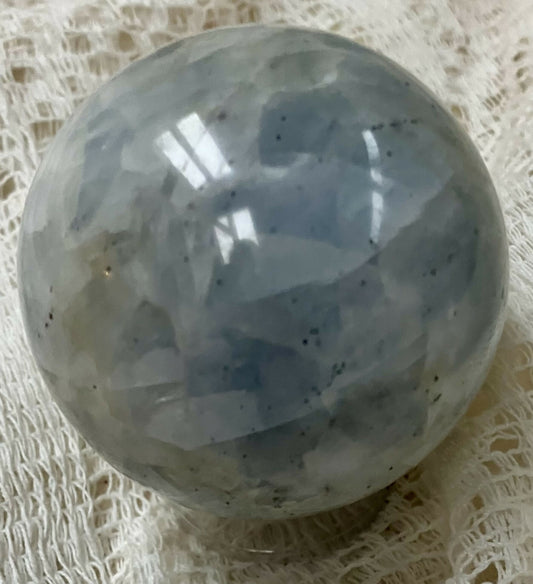 #3143 2" Blue calcite sphere 248gr