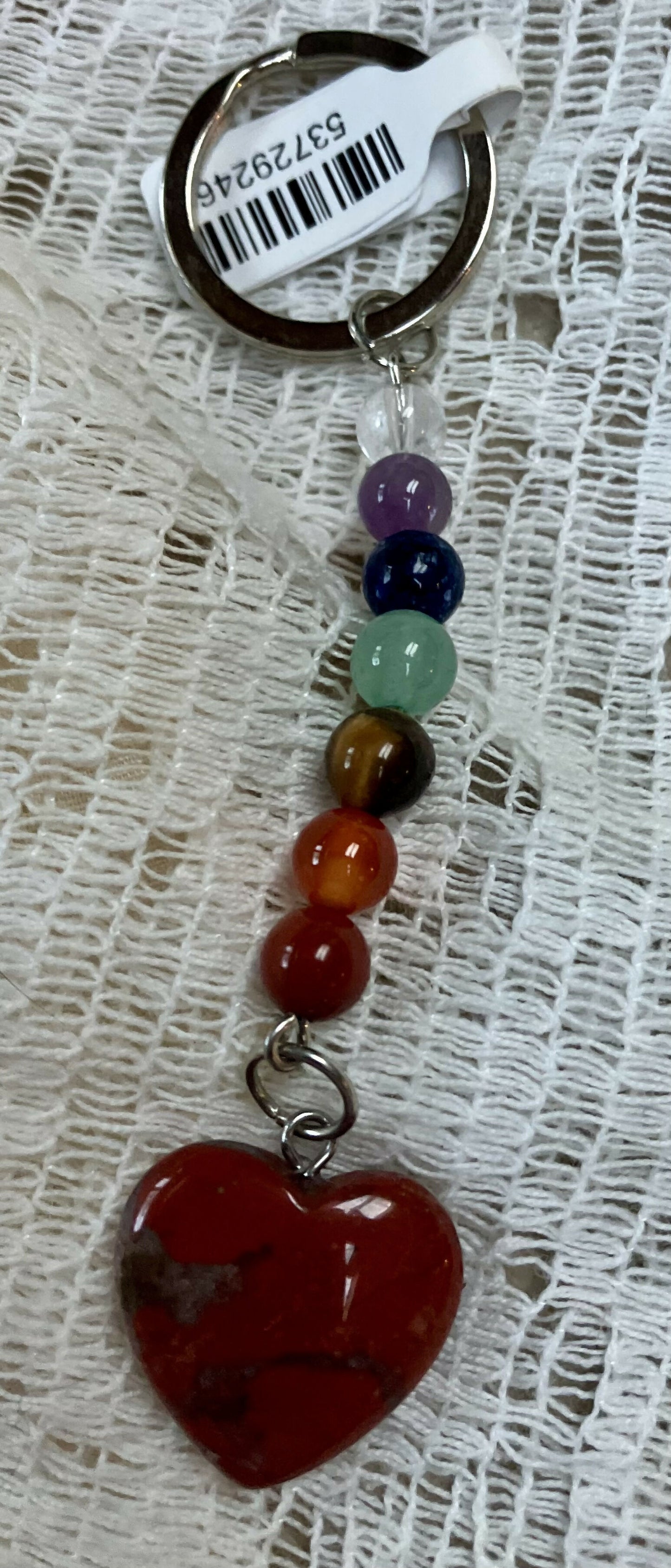 #3214 Crystal heart keychain