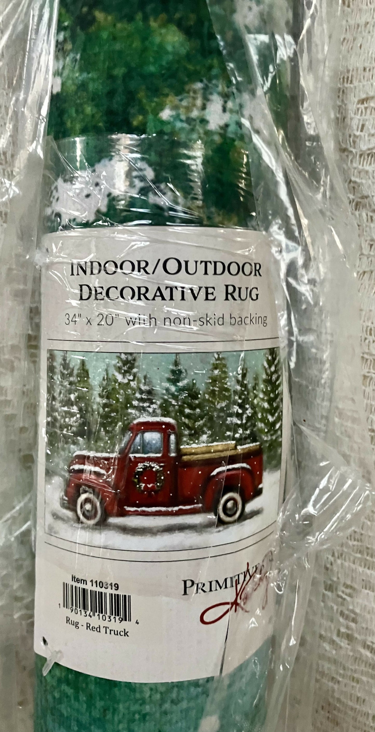 Red truck Christmas indoor/outdoor mat #1817