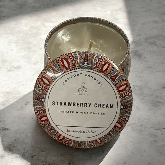 Strawberry Cream Paraffin Wax Candle
