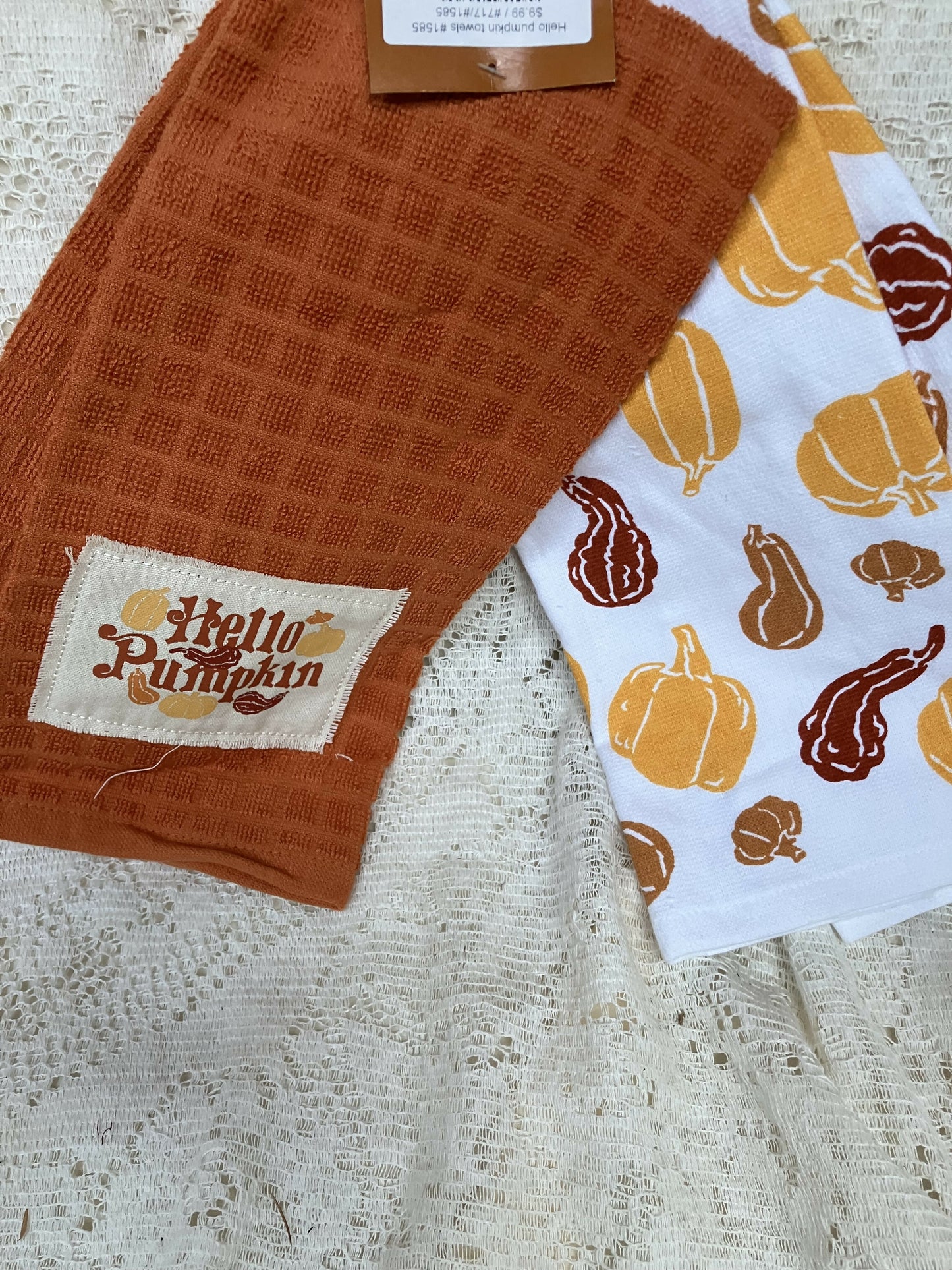 #3231 Hello pumpkin towel set