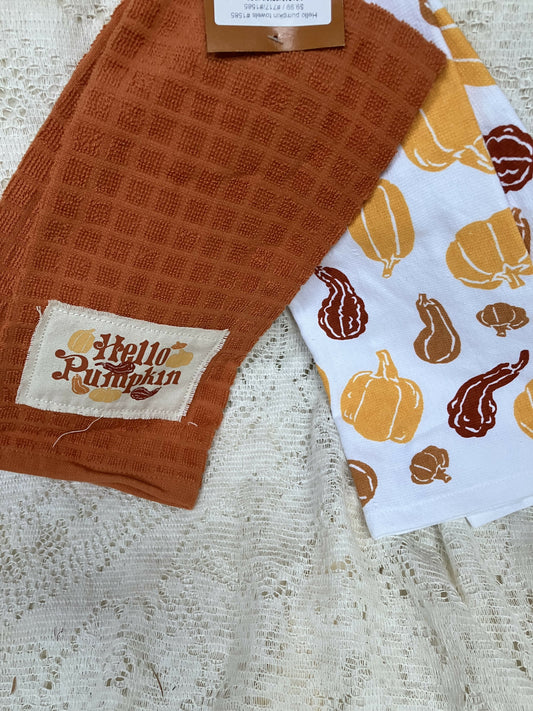#3231 Hello pumpkin towel set