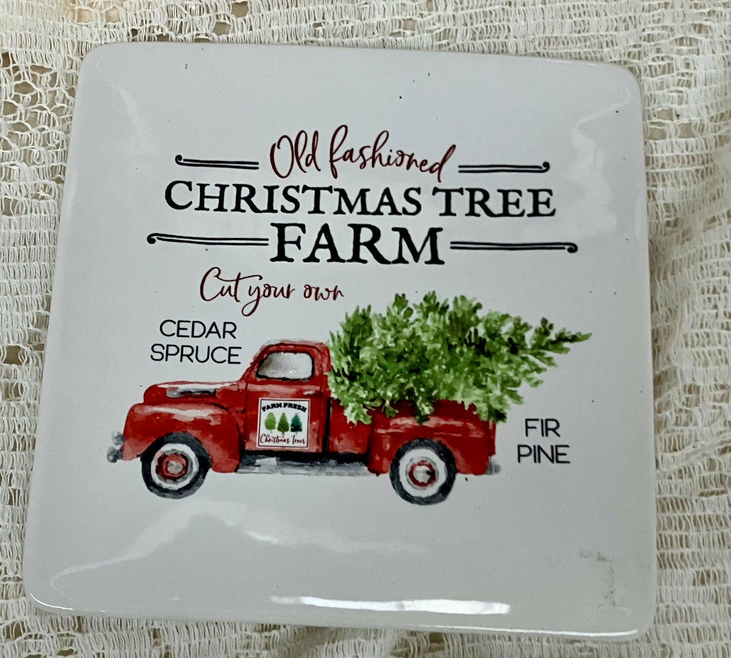 Christmas farm trinket dish #2169