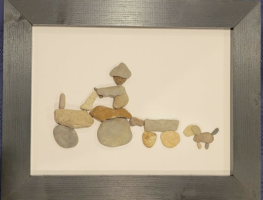 66 dog following tractor 9x12