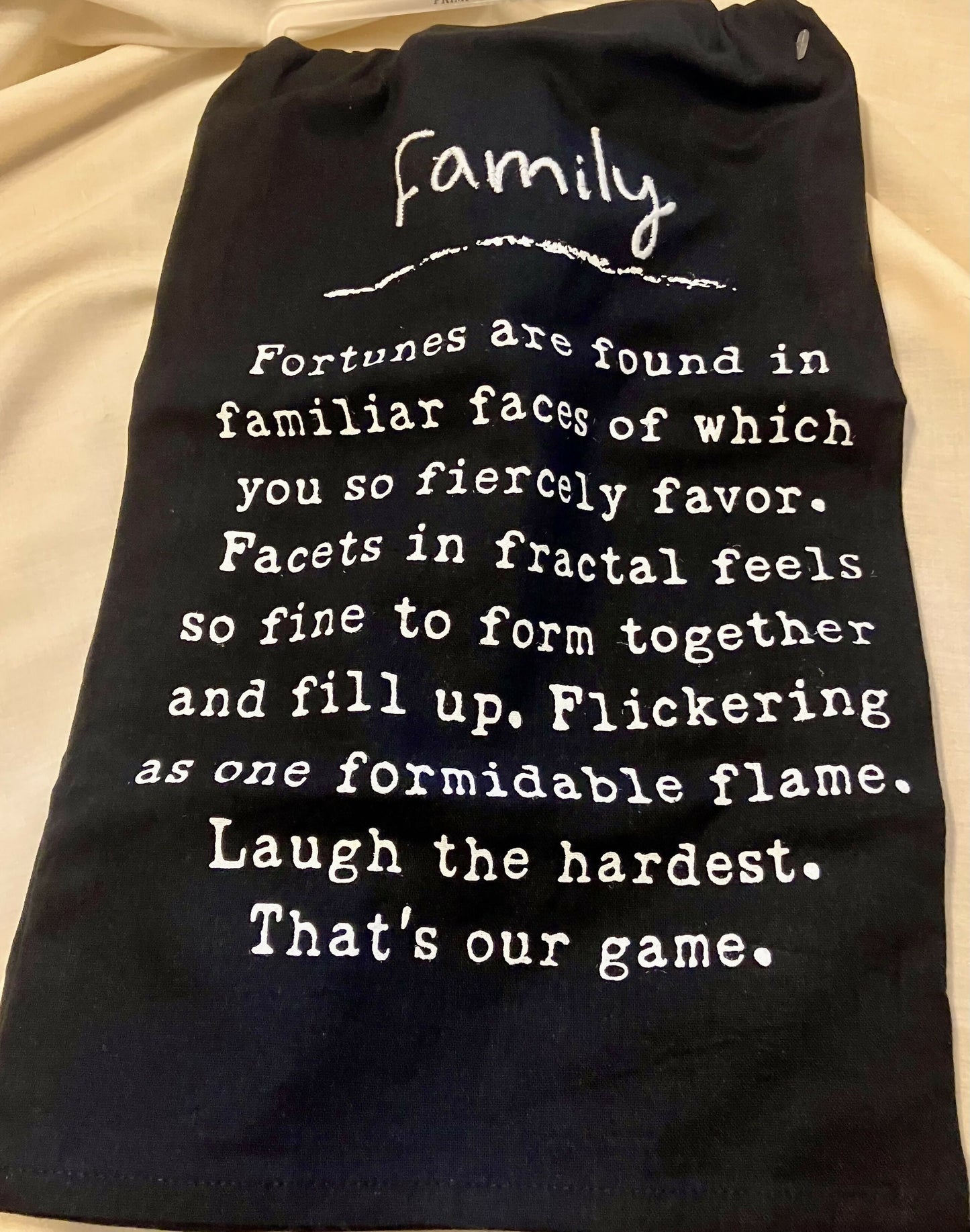"Family" kitchen towel #2148
