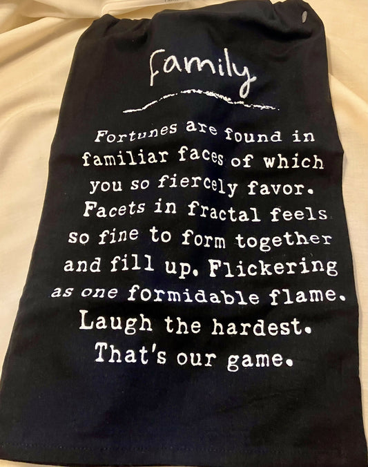 "Family" kitchen towel #2148
