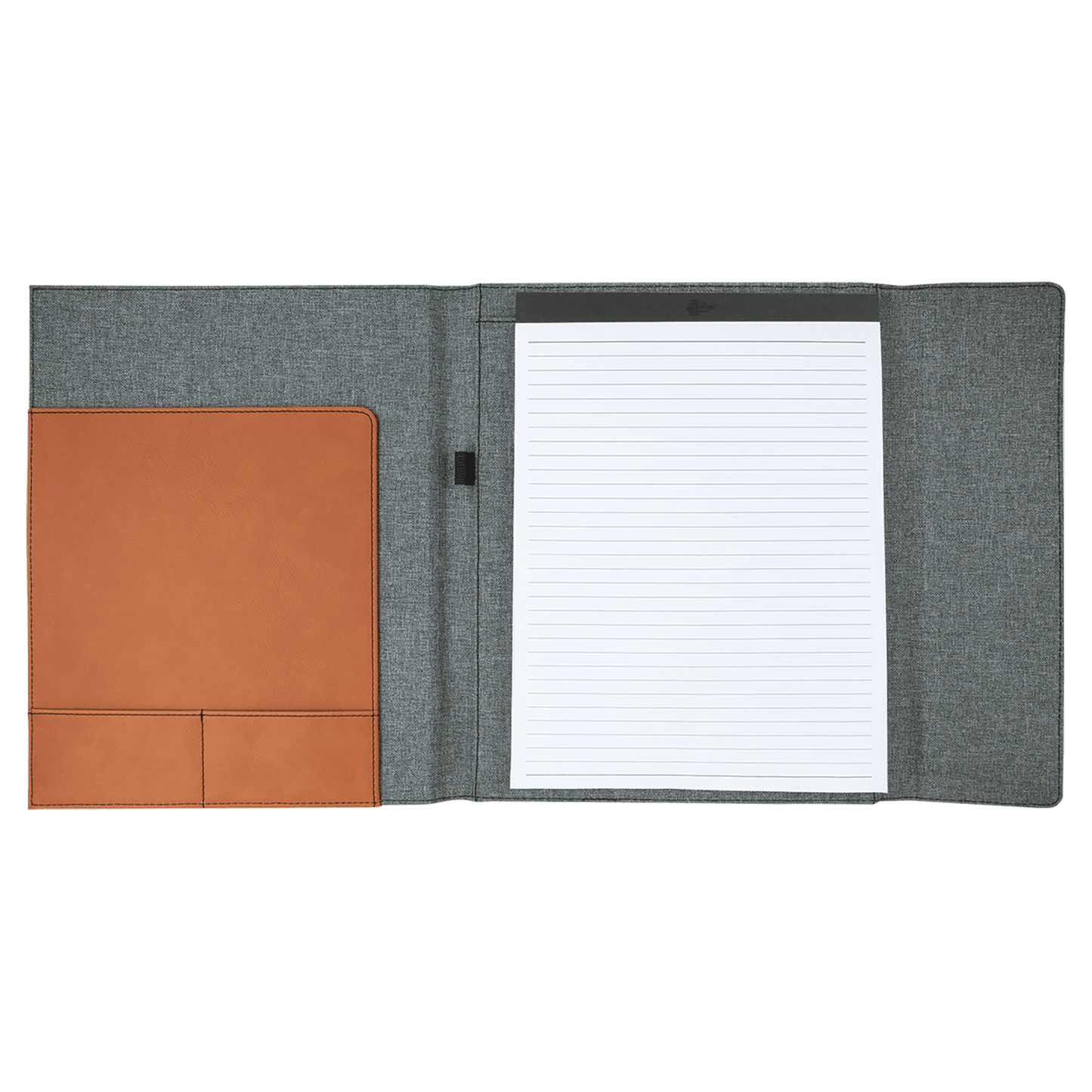 9 1/2" x 12" Laserable Leatherette Canvas Portfolio with Notepad