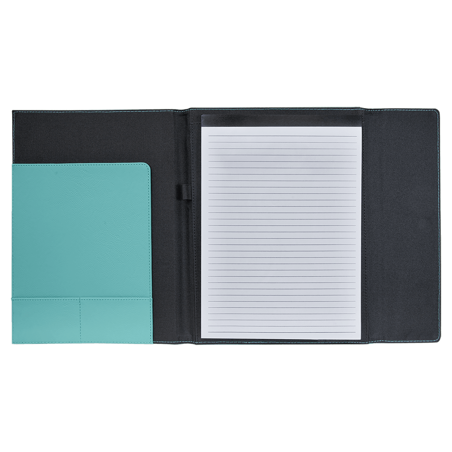 9 1/2" x 12" Laserable Leatherette Canvas Portfolio with Notepad