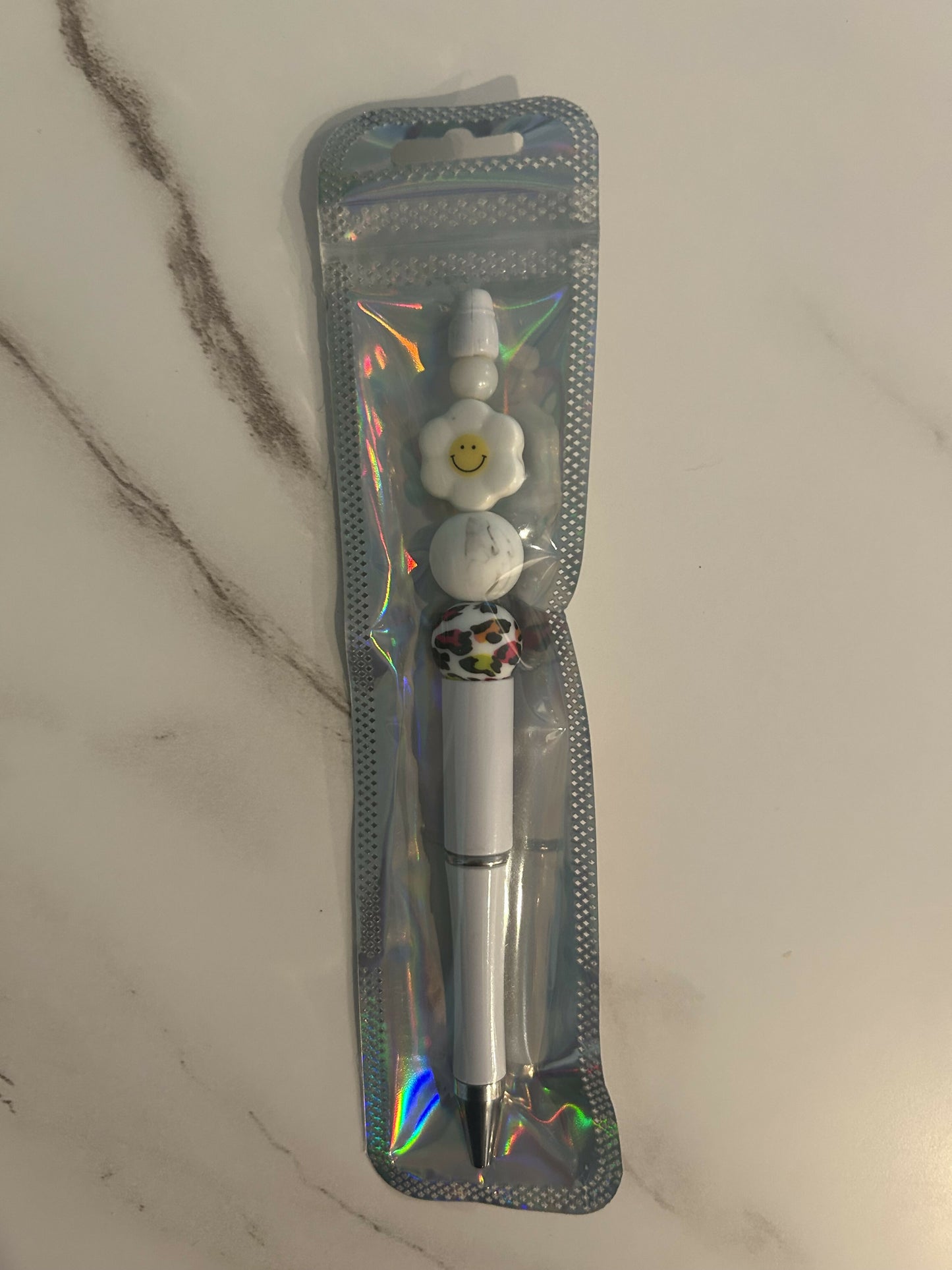 White flower pen