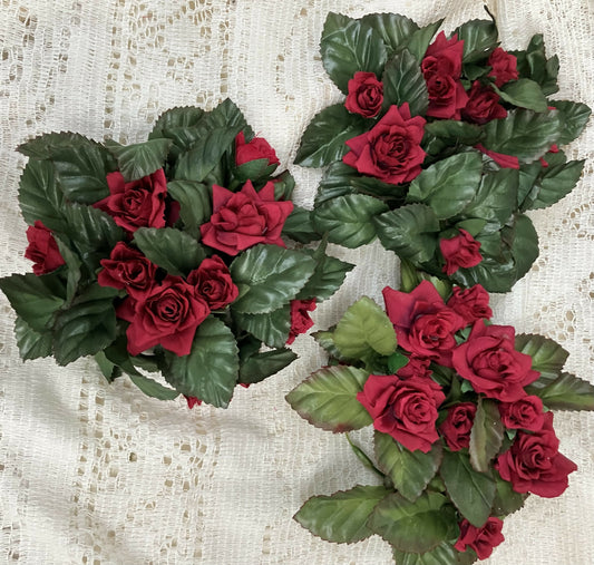 Vtg home interior rose candle rings #1675