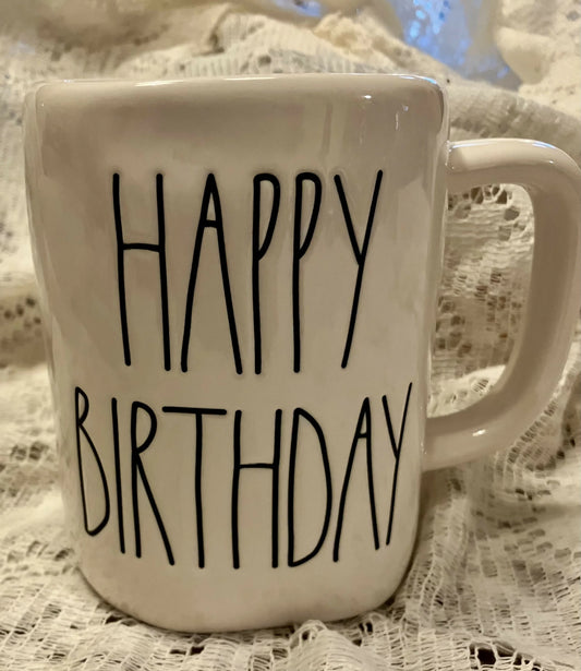 #3100 Rae Dunn Happy Birthday Mug