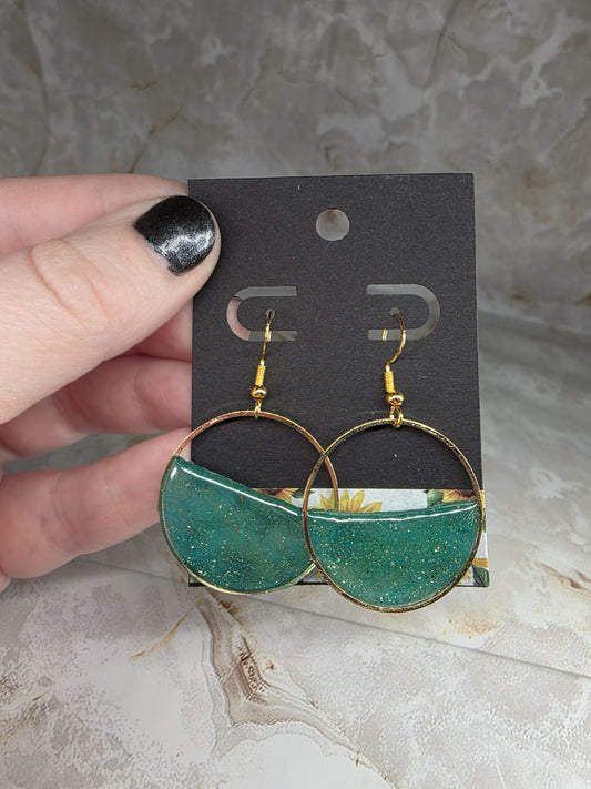 Emerald Tide Dangle Earrings