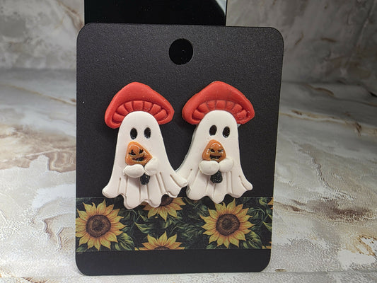 Mushroom Ghost Earrings