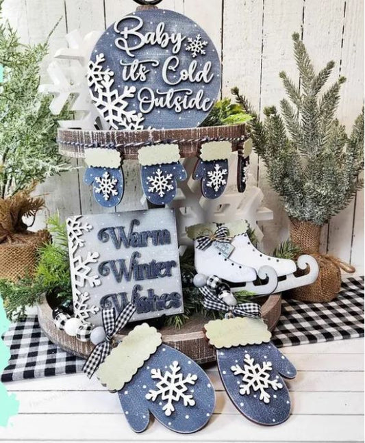 DIY - Winter Wonderland Tier Tray Set