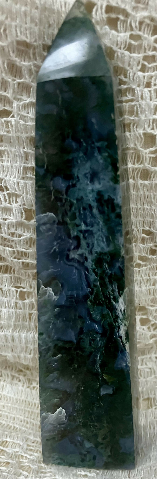 #3015 Moss agate tower 112 gr