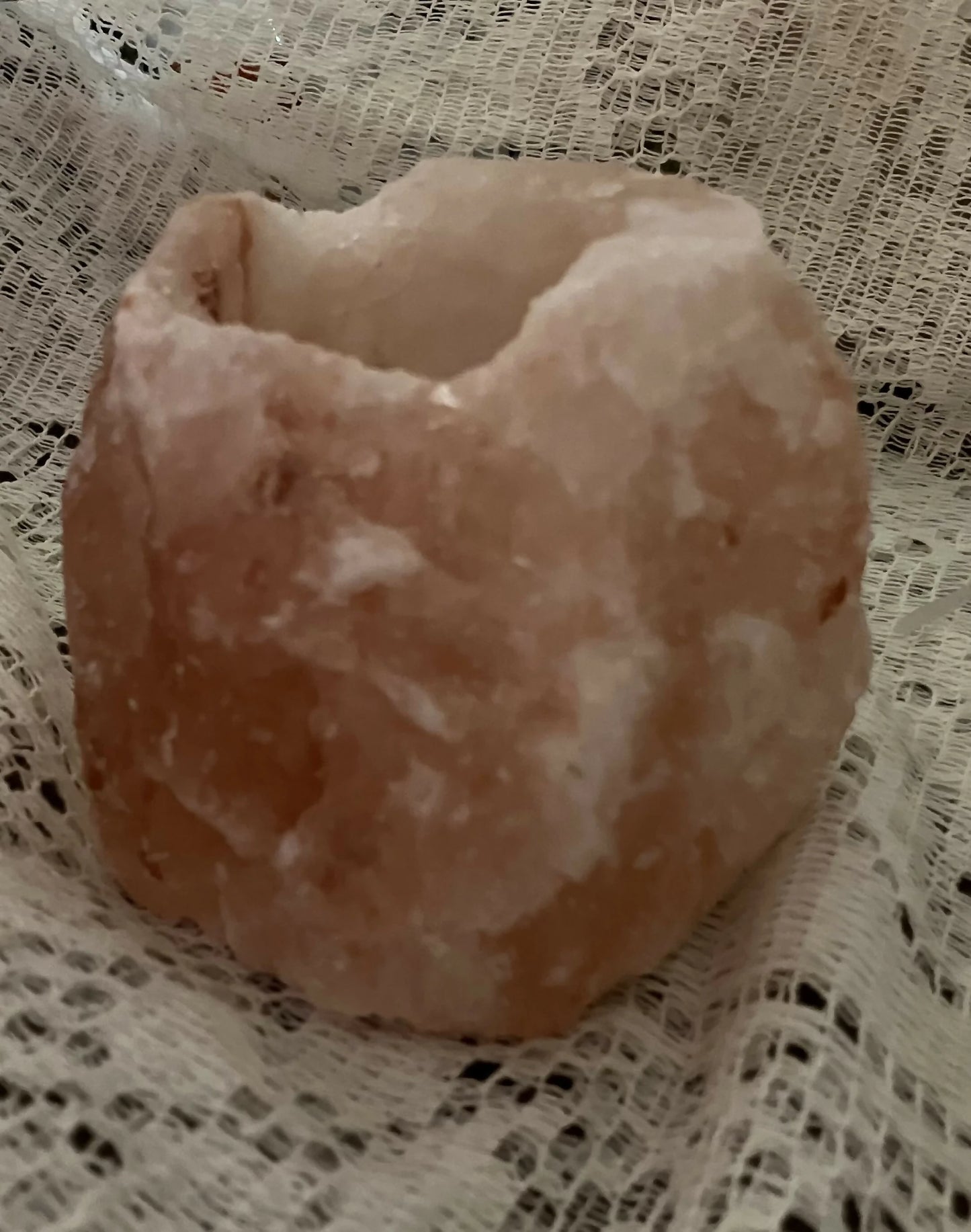 Salt crystal tea lite holder #924