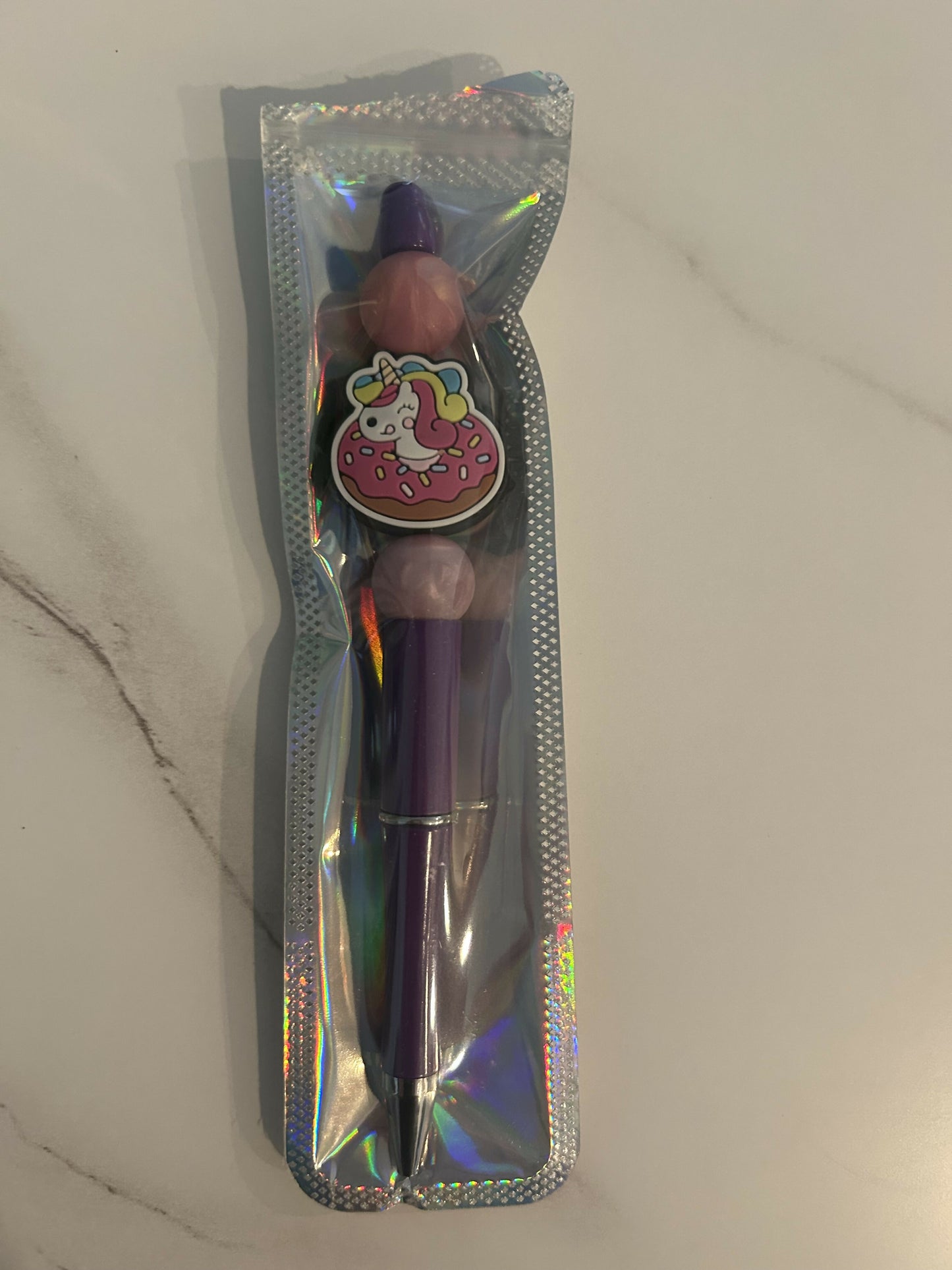 Purple unicorn pen