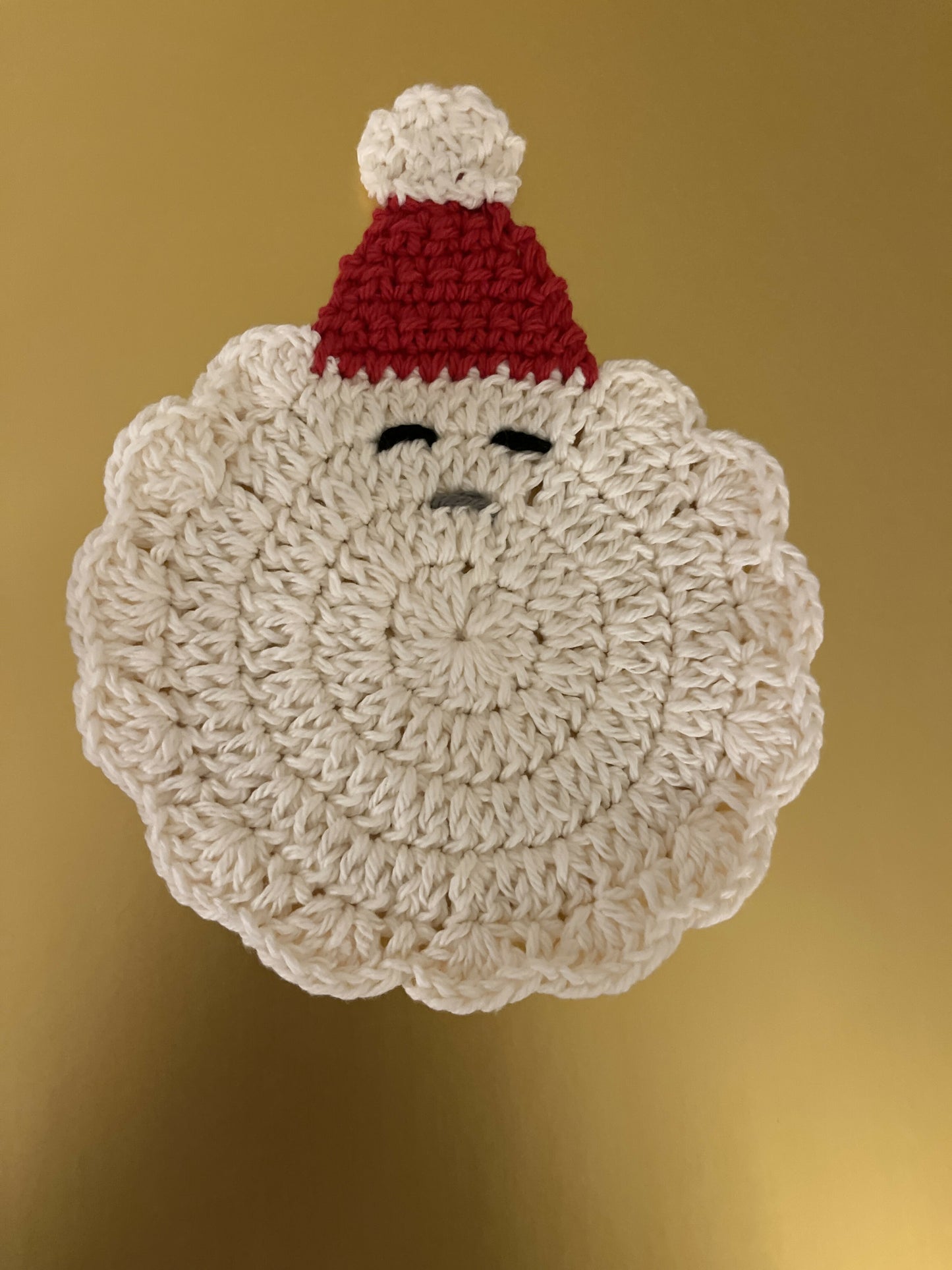 Crocheted Santa Coaster