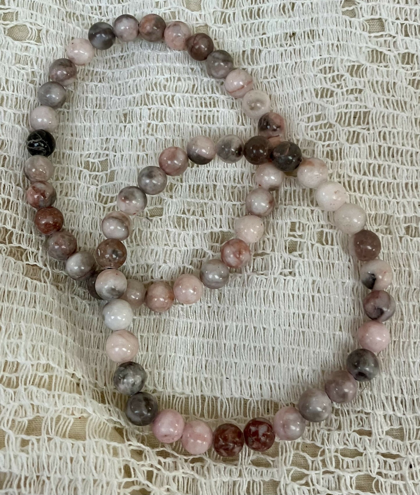Pink Zebra crystal bracelet #2672