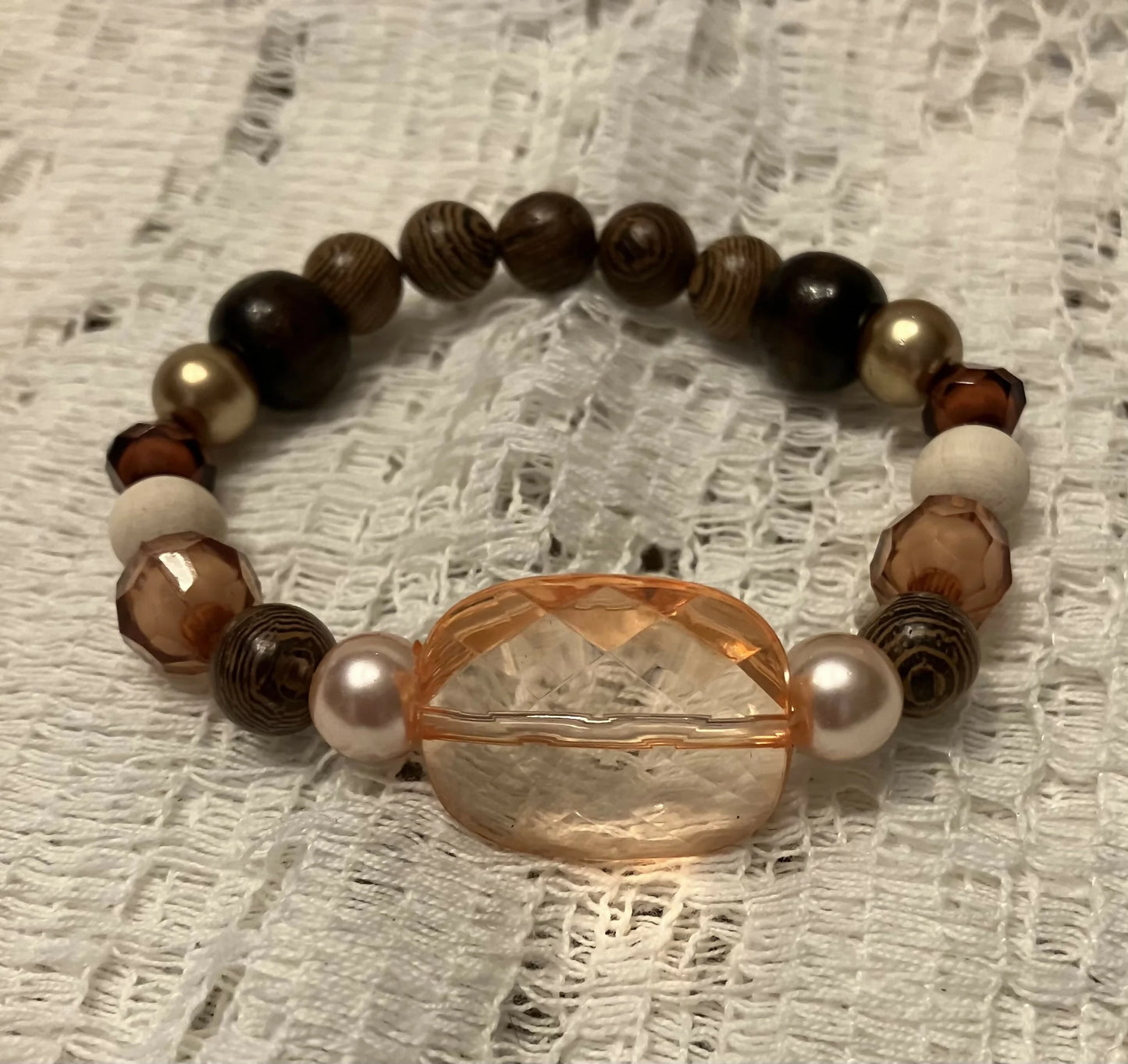 #3115 Brown beaded bracelet