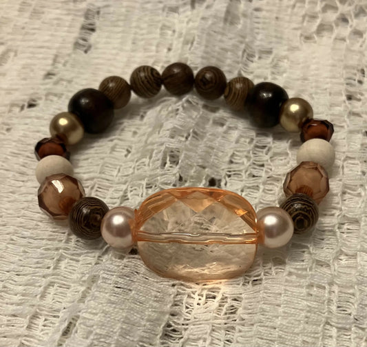 #3115 Brown beaded bracelet